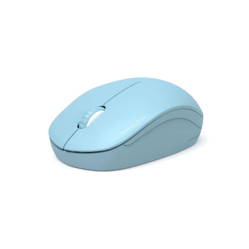 Port Connect Souris sans fil ultra compact ambidextre + Dongle USB-C & USB-A - Azur