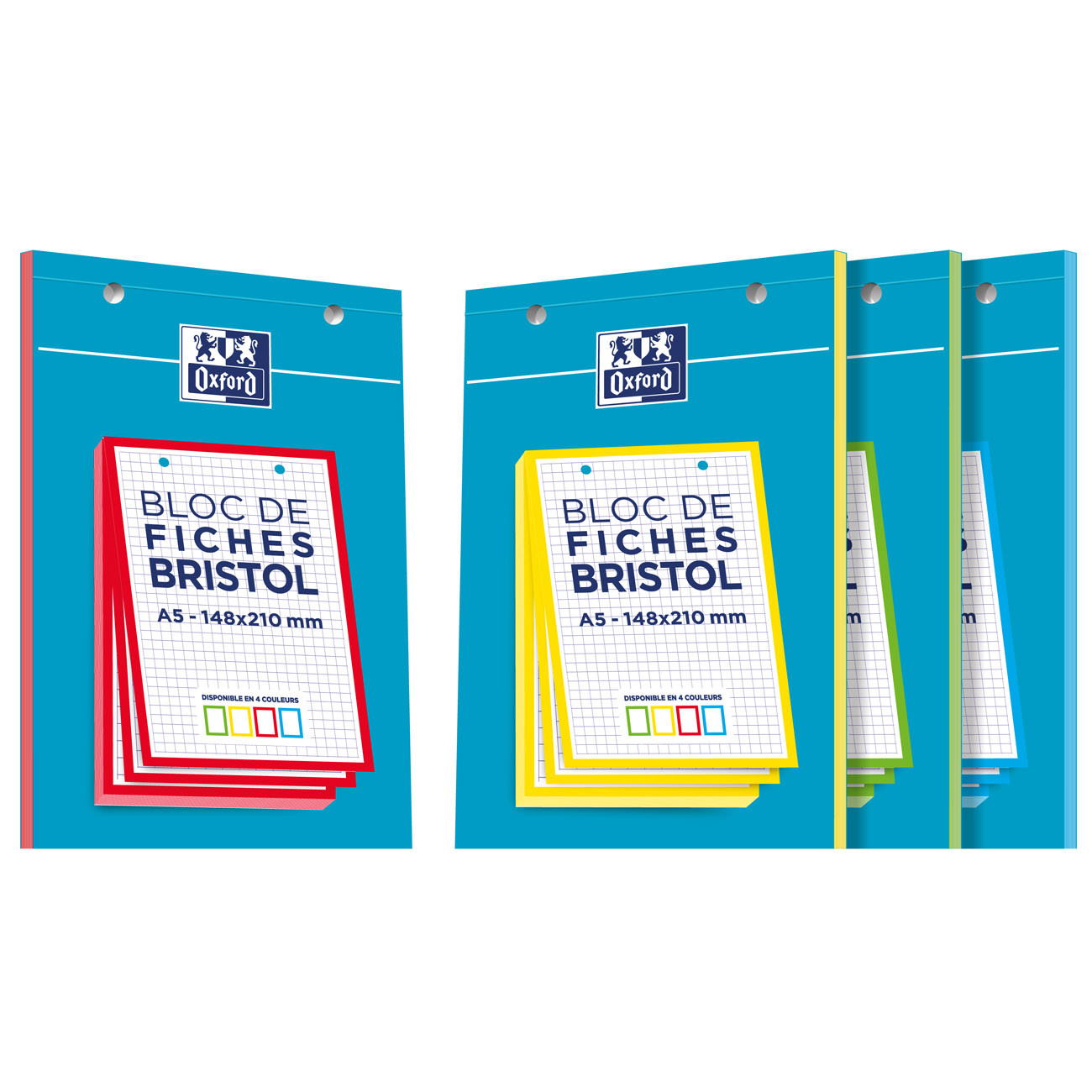 Oxford Bloc-notes de 30 fiches A5 quadrillées Bristol 2.0 Modèle aléatoire - vue 2