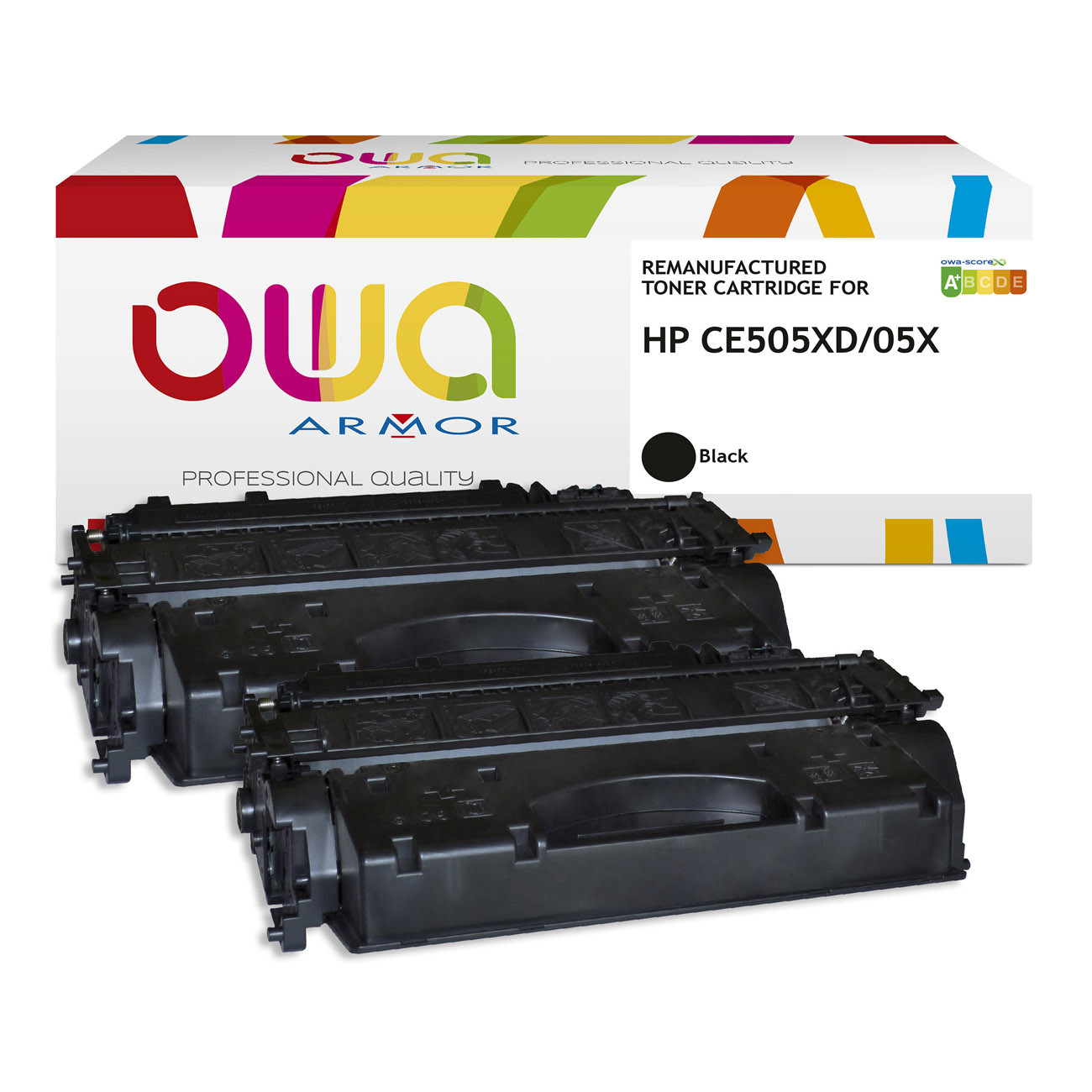 OWA Toner compatible HP 05X CE505XD - K35121OW - Pack de 2 - Noir