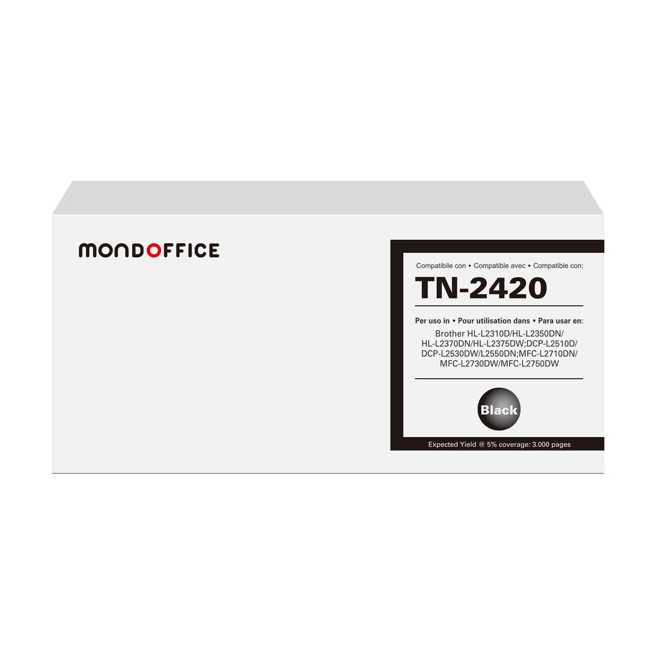 MONDOFFICE Toner compatible BROTHER TN2420 - Noir