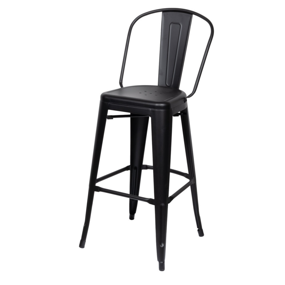Meet Paperflow Tabouret haut d'extrieur Urban en acier - Noir - Lot de 2