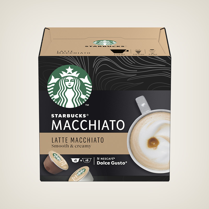 Starbucks Café Latte Macchiato pour machine Dolce Gusto - Boîte de 12 capsules