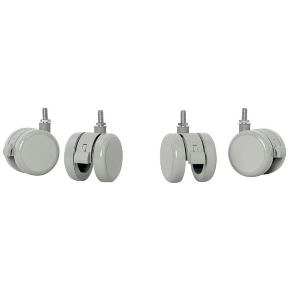Roulettes 40 mm avec frein pour bureau lectrique Ergo Leitz - Lot de 4