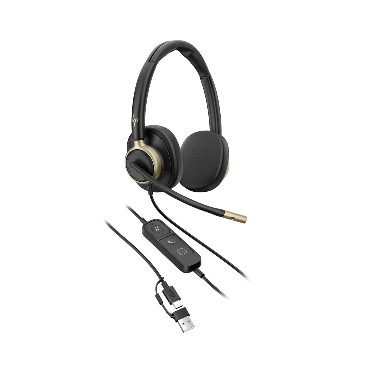 HP Poly Micro-casque filaire Mission 825 Mono - Connexion USB-C/A