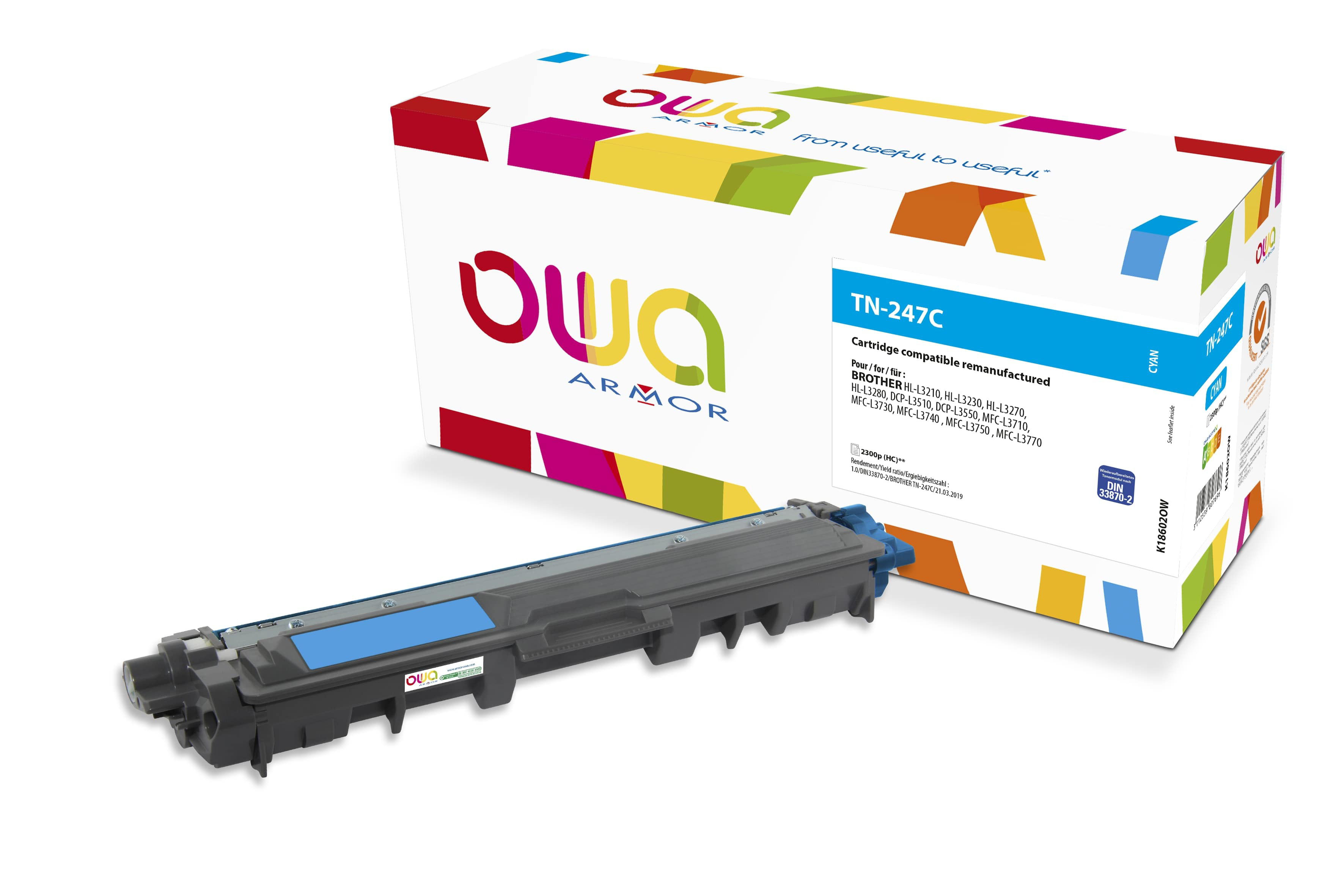 OWA Toner compatible BROTHER TN247C - K18602OW - Cyan