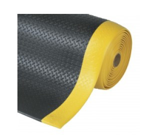 Tapis diamond antifatigue et scurit - Jaune et noir - 91x150 cm