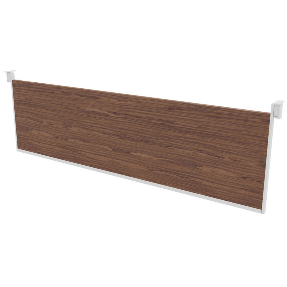Voile de fond pour bureau Arold L.160 cm - Noyer support blanc