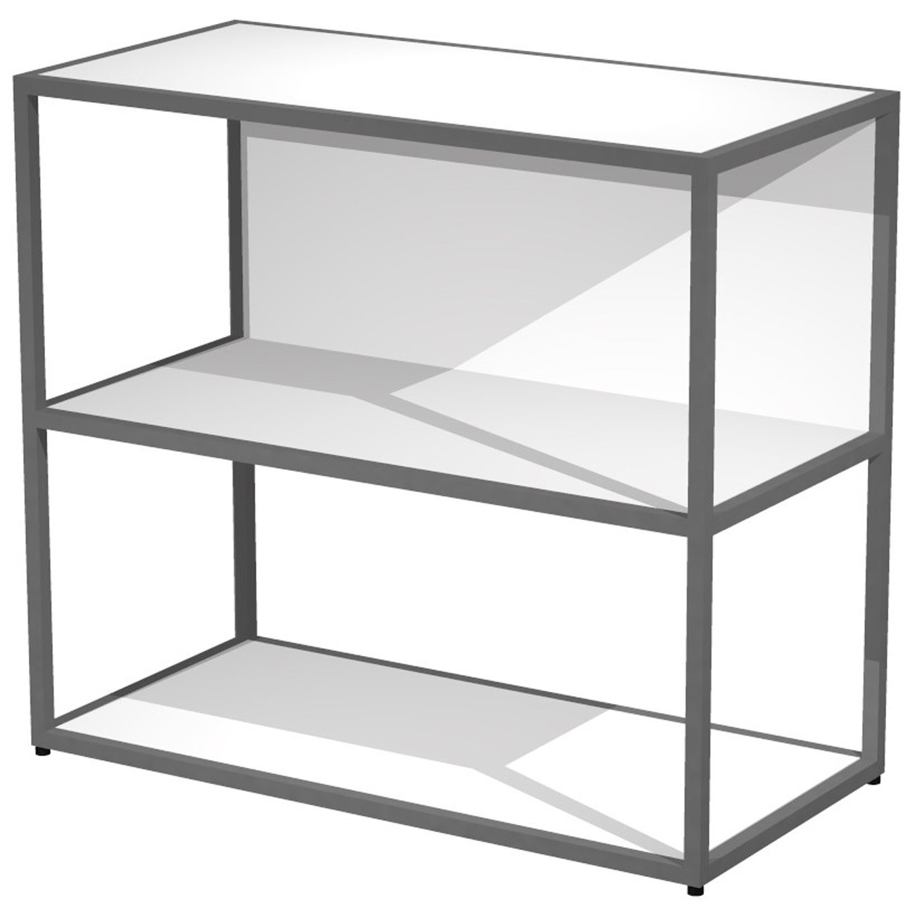 Top+sur-meuble+Presto+H.80+cm+Blanc+-+structure+metal+Anthracite
