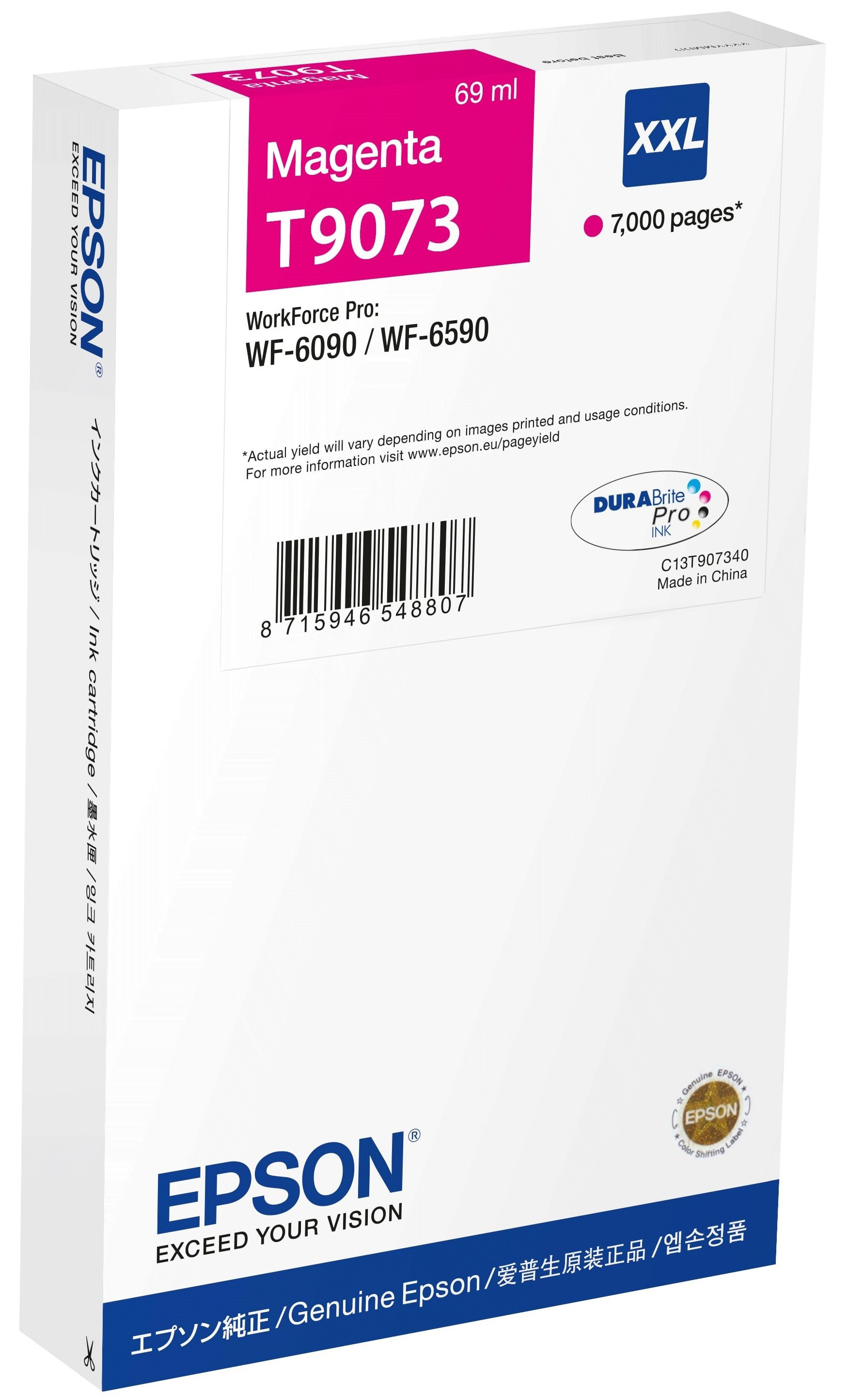 Epson T9073 XXL Cartouche d'encre originale très grande capacité C13T90734N - Magenta