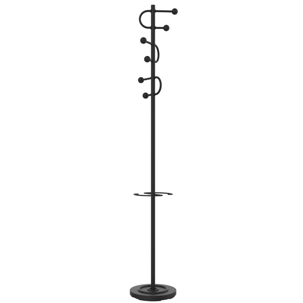Unilux Portemanteau Arya 6 patres et un support parapluie - Noir