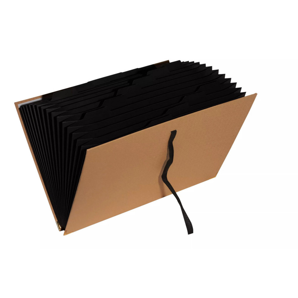 Exacompta Trieur extensible OfficeByMe  ruban A4 en carton - 18 compartiments - Beige