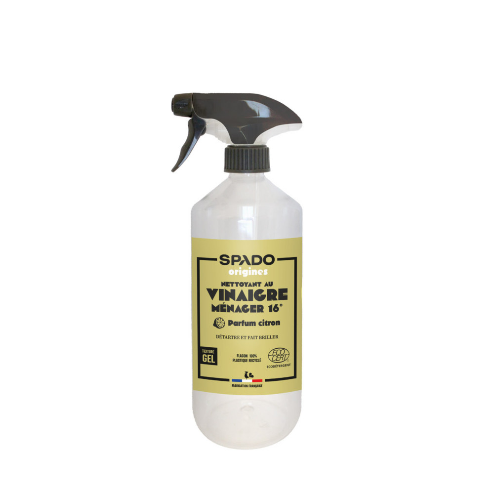Spado Nettoyant gel vinaigre blanc 16 - Parfum citron - Spray de 750 ml