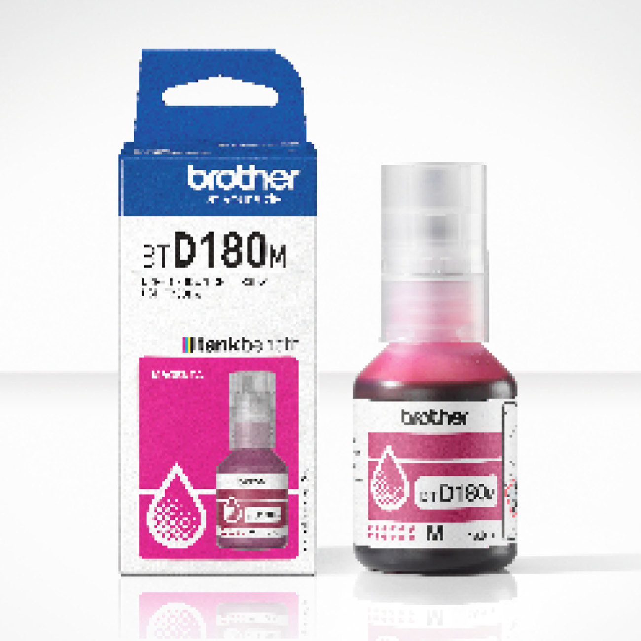 Brother BTD180M Bouteille d'encre originale - Couleur : Magenta (Rose)
