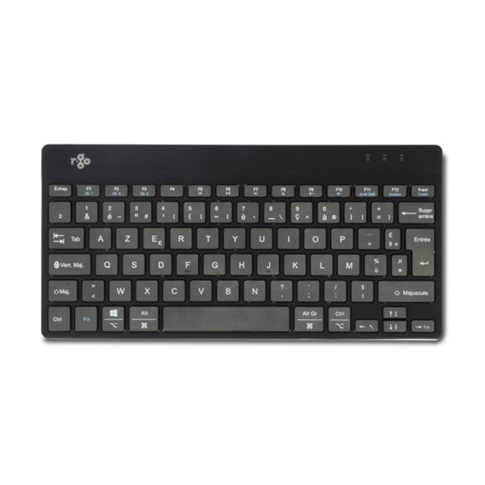 R-Go Tools Compact Break Clavier ergonomique sans fil Bluetooth - Transportable - Noir