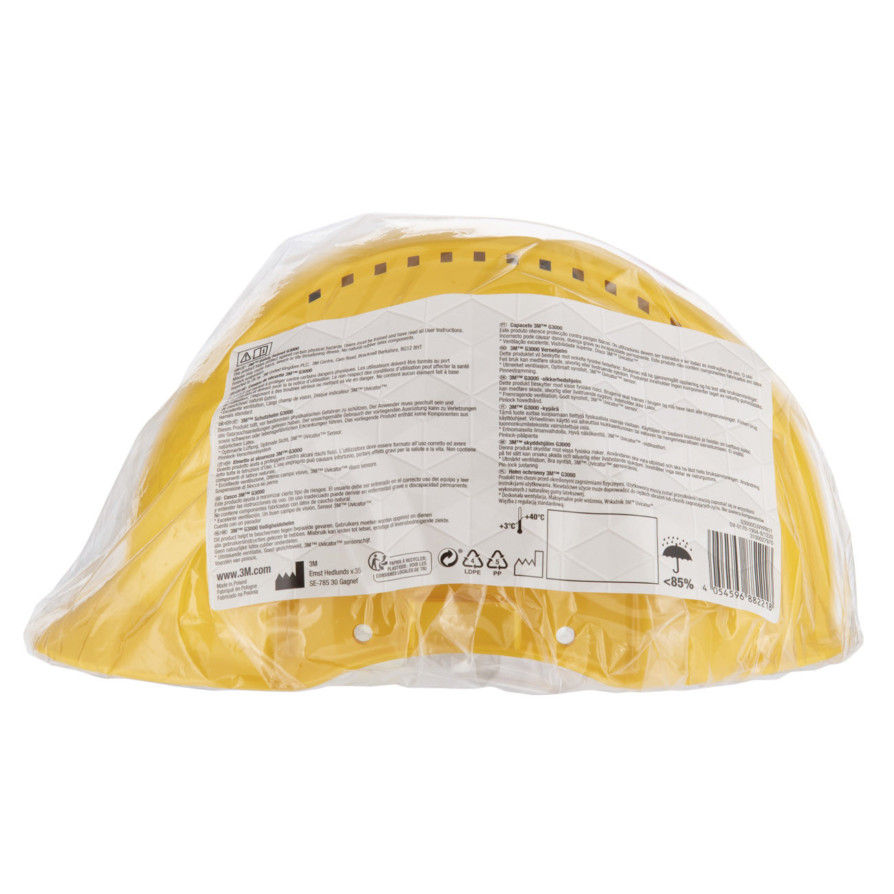 3M Casque de chantier réglable avec ventilation - Jaune