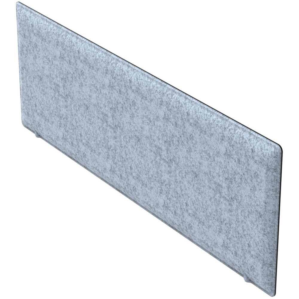 Panneau-Ecran Acoustique Moody pour bureau L. 160 x l. 40 cm - PET recycl Bleu Azur - Fixation Blanche