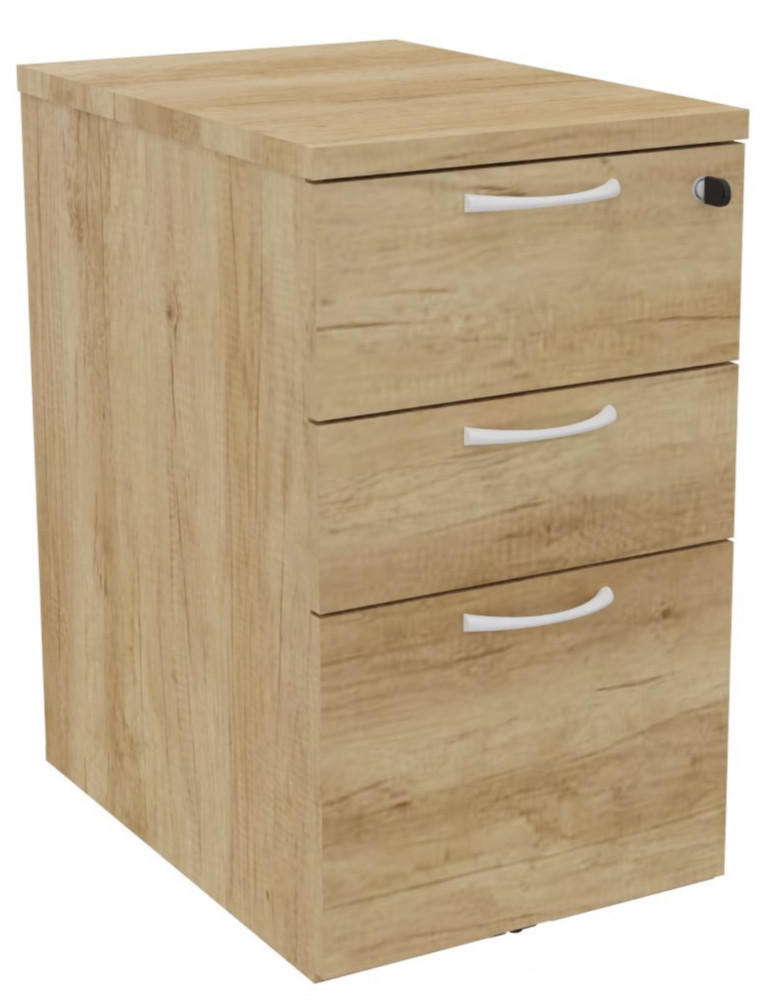 Caisson mlamin hauteur bureau L.42 x P.60 x H.72 cm - Chne Nebraska