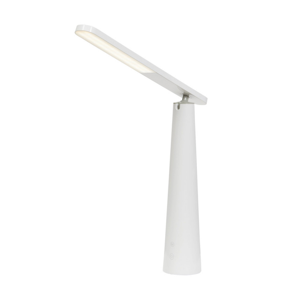 Alba Lampe de bureau Ledtube - Ampoule Led - 4W - Rechargeable - Tte orientable - Blanc