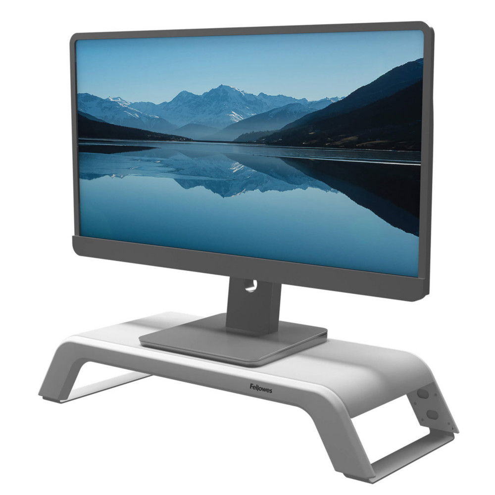 Fellowes Support moniteur et cran jusqu' 22,6 kg - Rglable en hauteur - Blanc