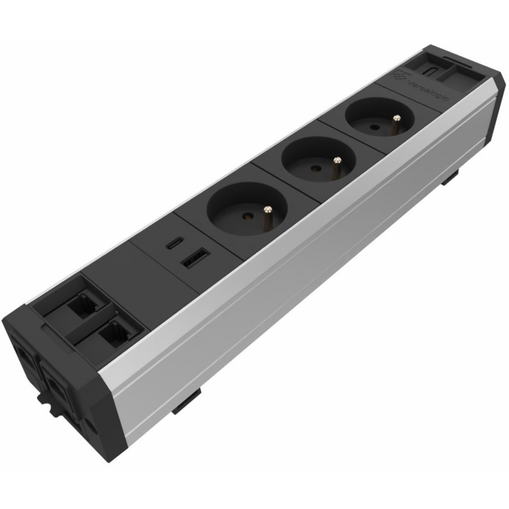 Multiprise Versatek 3 Prises lectriques + 2 Ethernet + 2 USB  + 1 HDMI - Cble d'alimentation 3 m