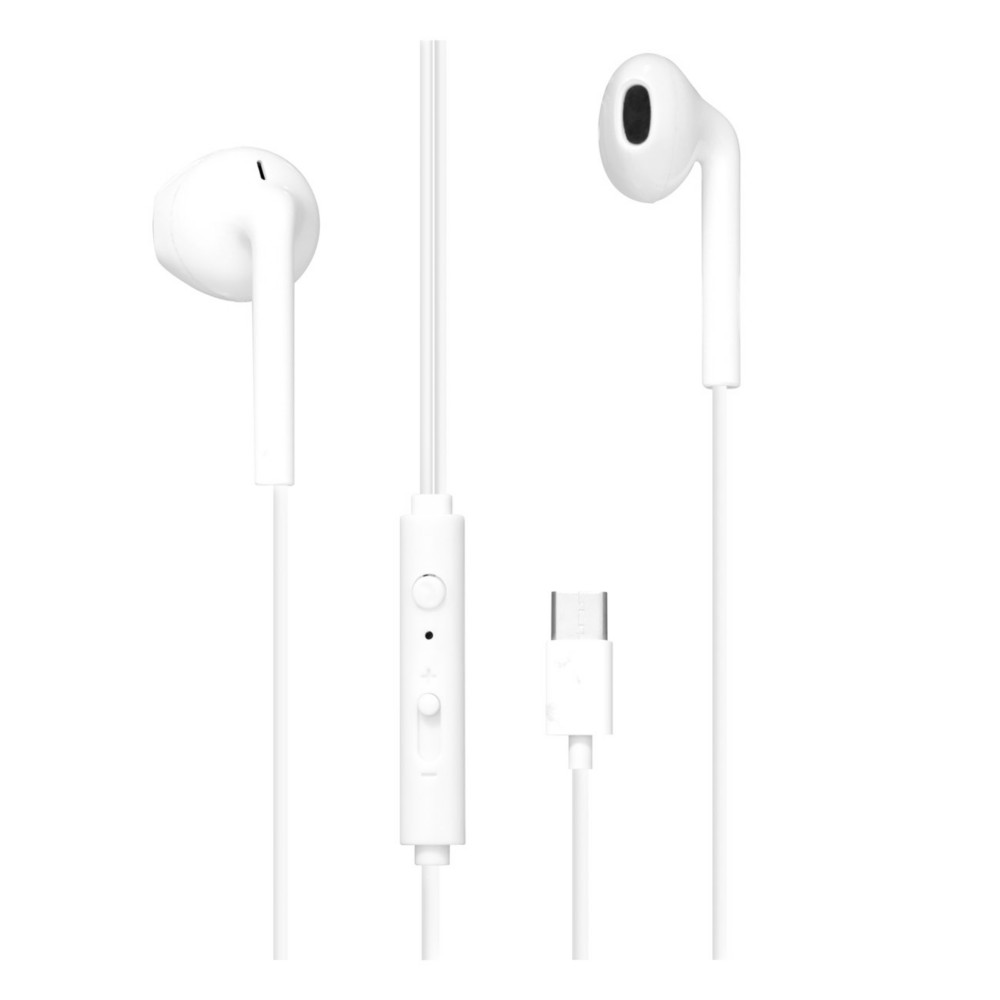 TNB Ecouteurs filaires C-BUDS USB type-C - Tlcommande sur le cble - Blanc
