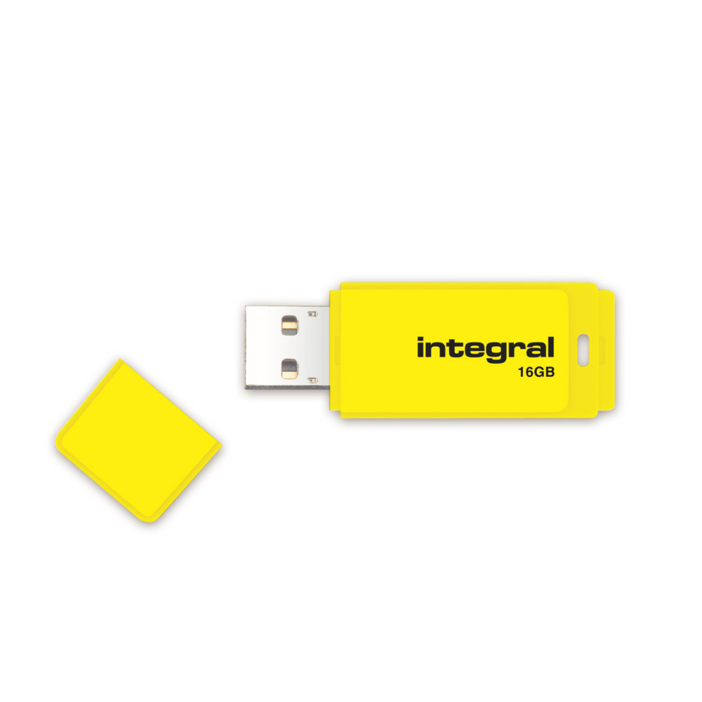 INTEGRAL MEMORY Cl USB 2.0 Neon - 16 Go - Jaune