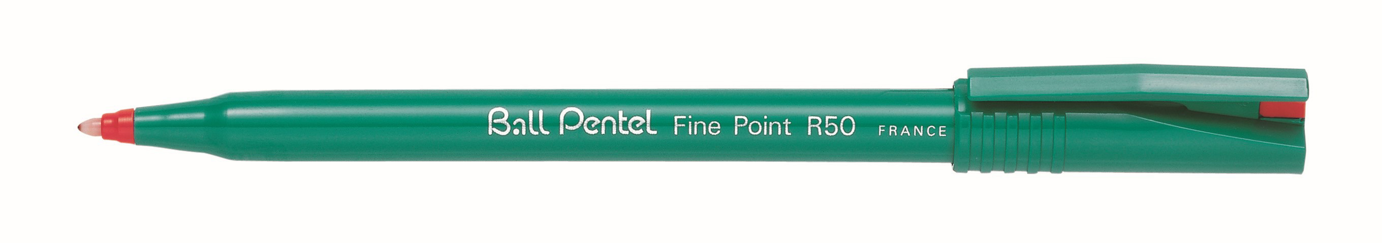 PENTEL  Feutre &agrave; bille Ball  R50 - pointe 0,8 mm - Encre Rouge