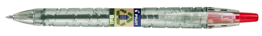 Pilot Begreen B2P Ecoball - Stylo bille rtractable pointe moyenne 1 mm - Rouge