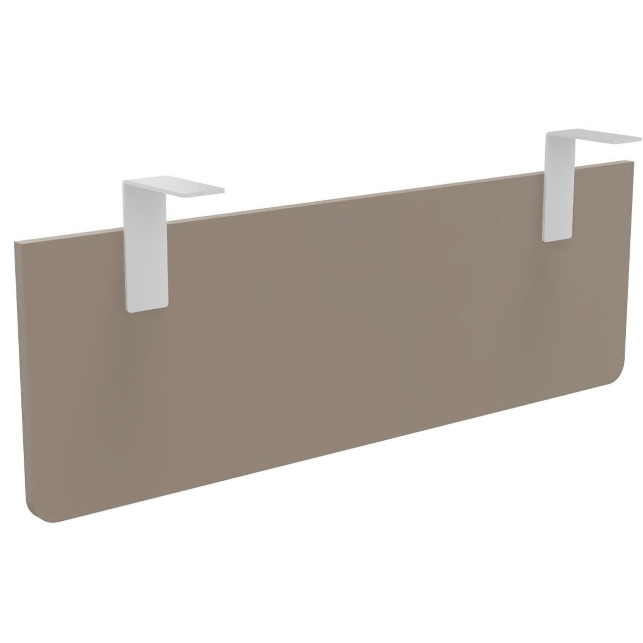 Voile+de+fond+E-Link+/+Biospace+pour+bureau+L.120+cm+-+Argile+-+Fixations+Blanches