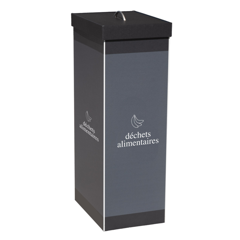 Paperflow Poubelle de tri slectif pour le recyclage des dchets alimentaires - 60L - Gris corps Noir