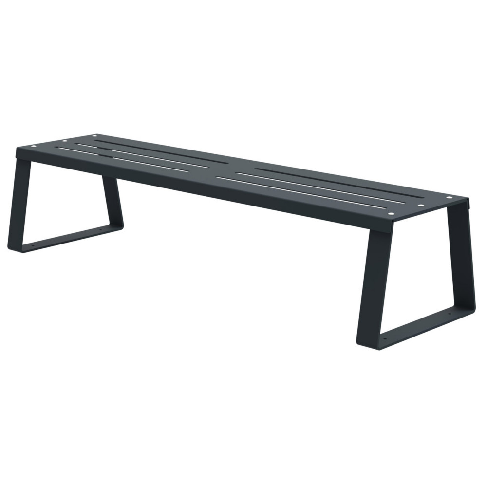 Banquette  fixer Ballade L.180 cm En mtal Anthracite mat