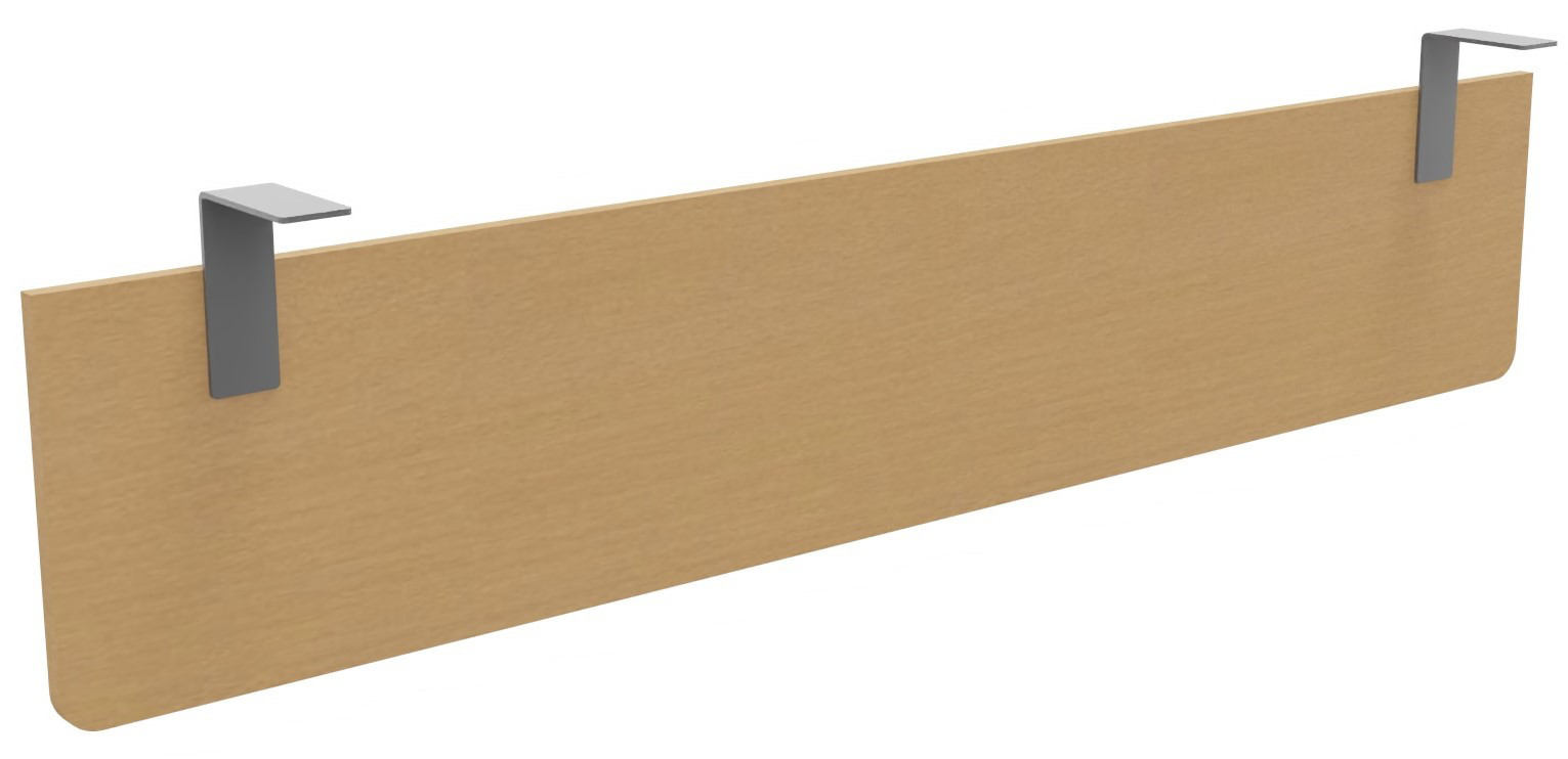 Voile+de+fond+E-Link+/+Biospace+pour+bureau+L.180+cm+-+Hetre+-+Fixations+Aluminium