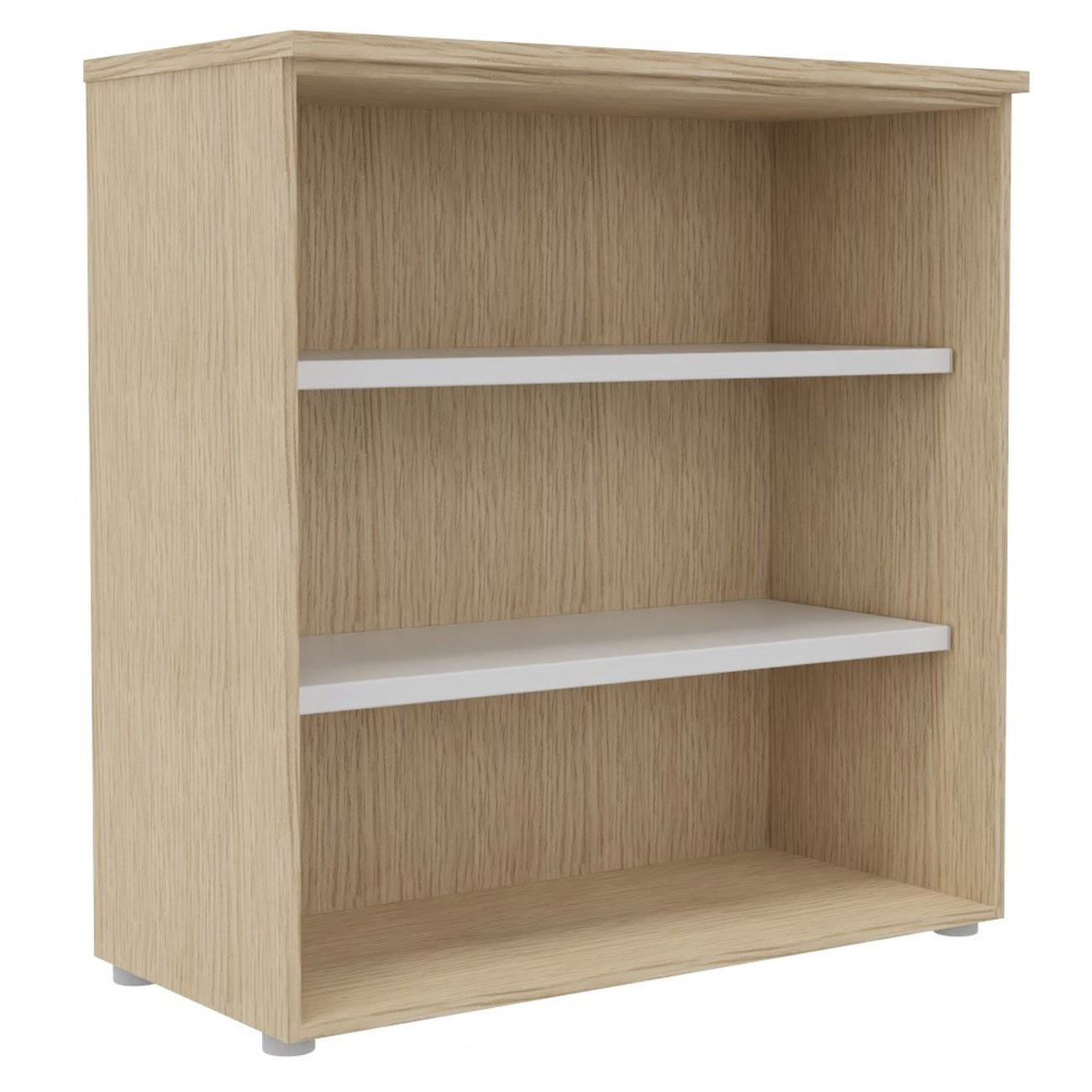 Bibliotheque+mi-hauteur+sans+porte+L.100+x+P.48+x+H.104+cm+-+Chene