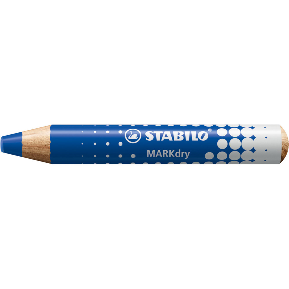 Stabilo MarkDry Crayon marqueur effaable  sec PEFC - Bleu