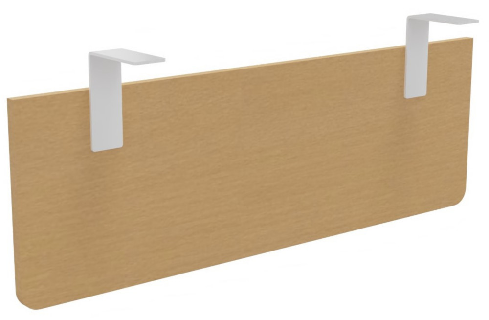 Voile de fond E-Link / Biospace pour bureau L.120 cm - Htre - Fixations Blanches