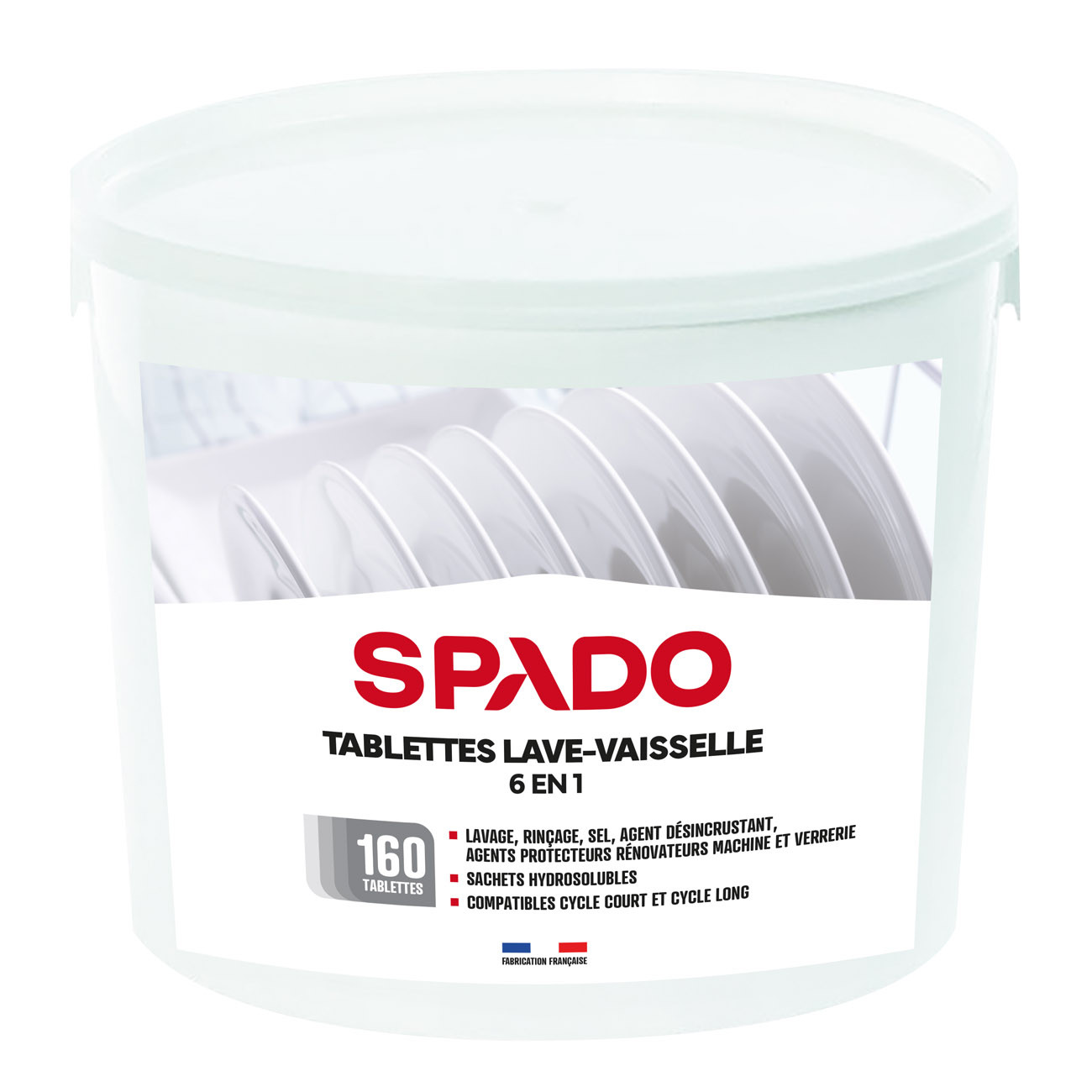 Spado Tablettes Lave-vaisselle 6 en 1 - Baril de 160 doses