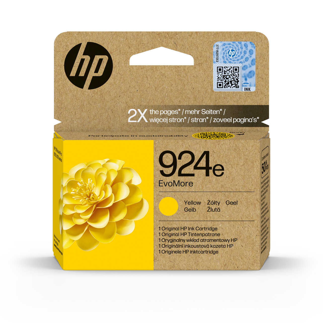 HP Cartouche d'encre originale 4K0U9NE Evomore Jaune