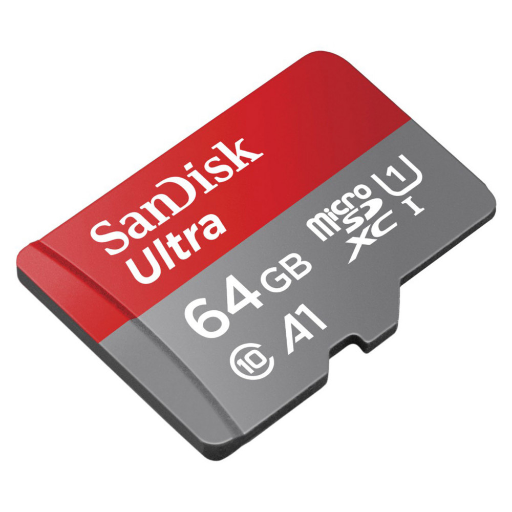 SanDisk Carte mmoire microSDXC Ultra Class 10 A1 UHS-I 140MB/s avec Adaptateur SD - 64GB