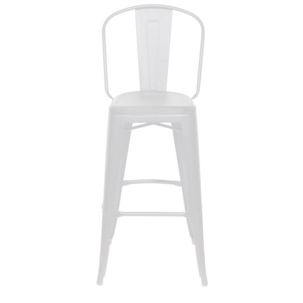 Meet Paperflow Tabouret haut d'extrieur Urban en acier - Blanc - Lot de 2