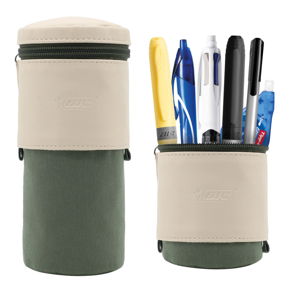 BIC Trousse 2-en-1 (trousse  pot  crayons) - 6 lments