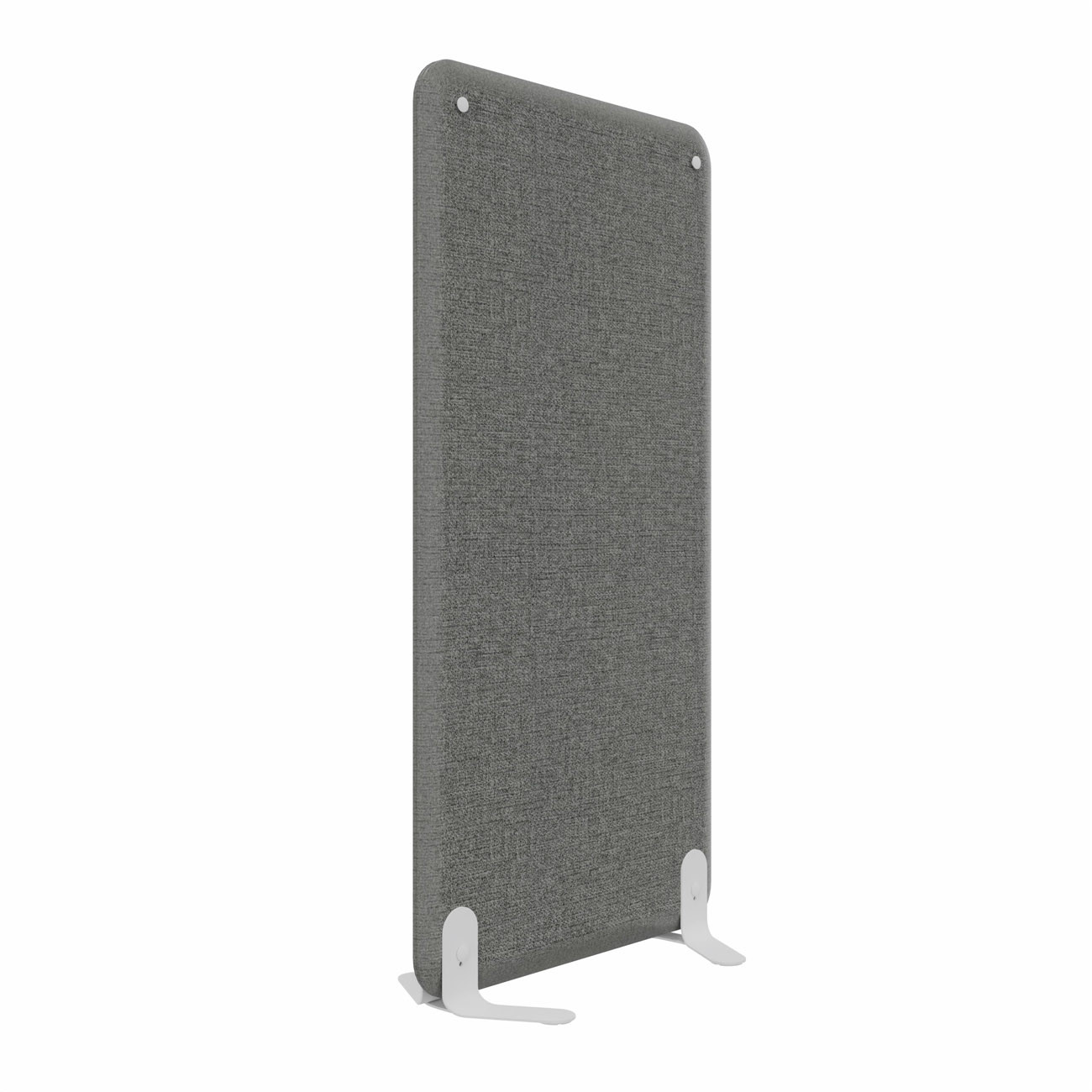Cloison+acoustique+Solange+H.+160+x+l.+80+cm+-+Tissu+Gris+-+fixations+blanches