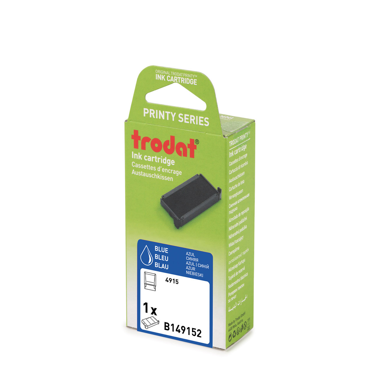 Trodat Cassette d'encre de rechange pour tampons Printy 4915 - Bleu