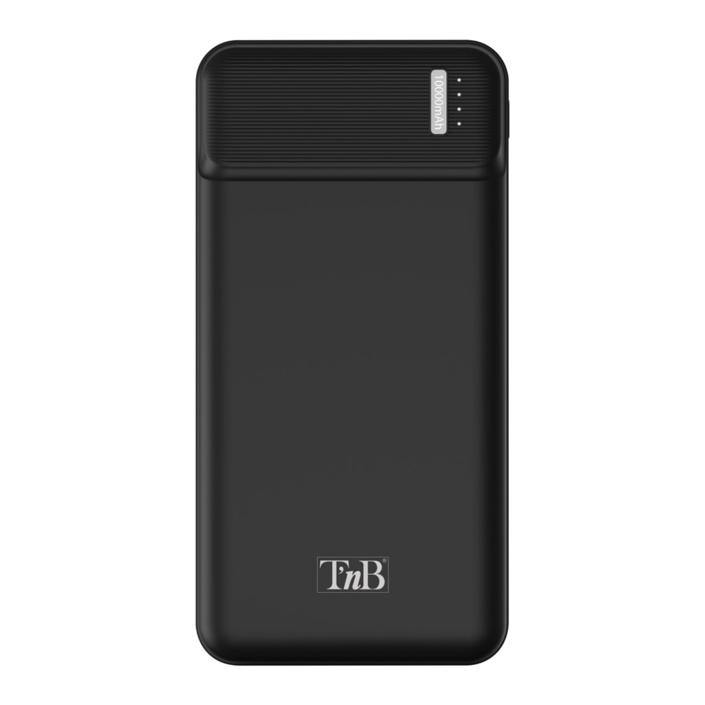 TNB Powerbank - Batterie externe portable - Chargeur 10 000 mAh - 2 ports USB - Noir