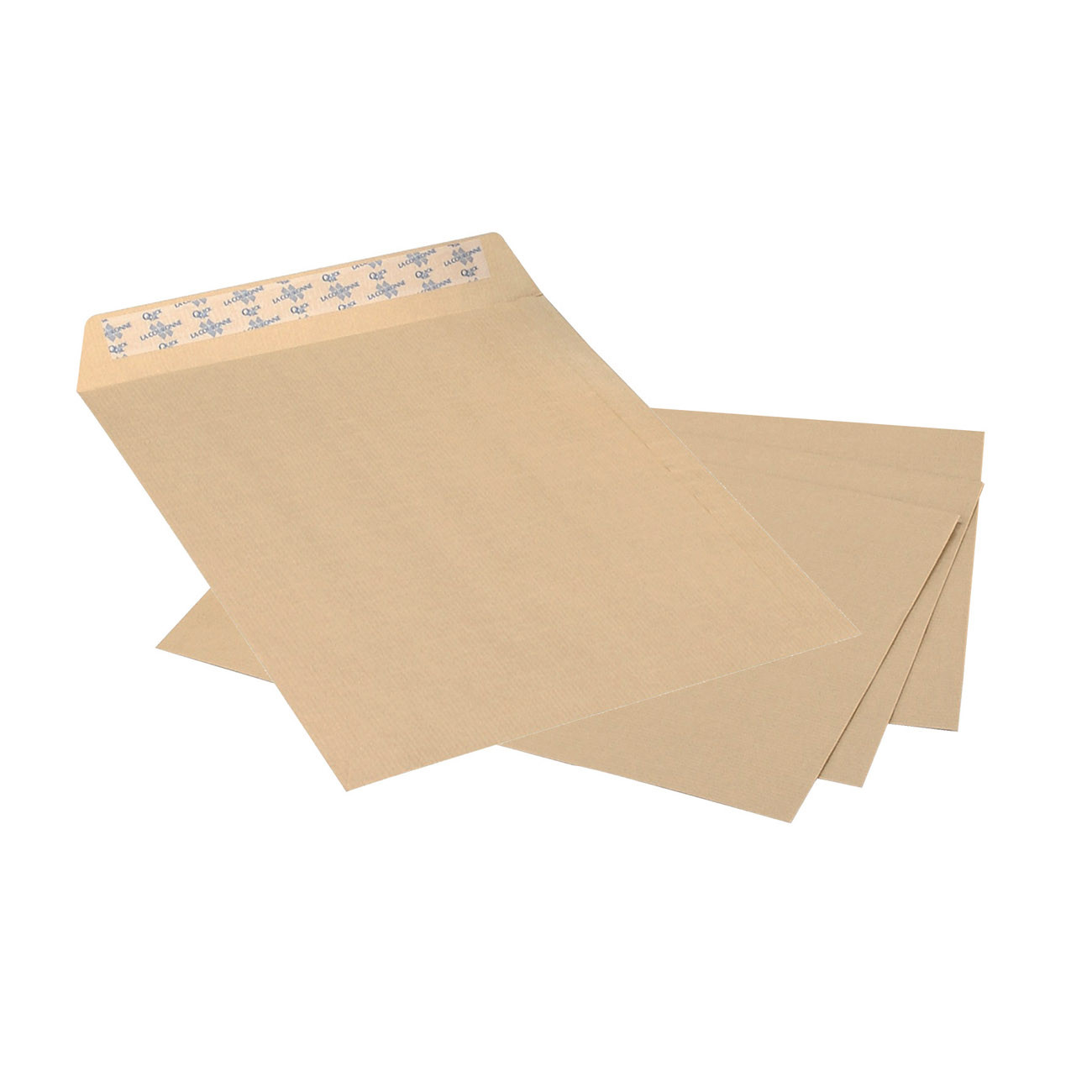 La Couronne Pochette kraft armé brun PEFC C4 - 229 x 324 mm 130g sans fenêtre - Sans soufflet - Autocollante bande protectrice - Lot de 250