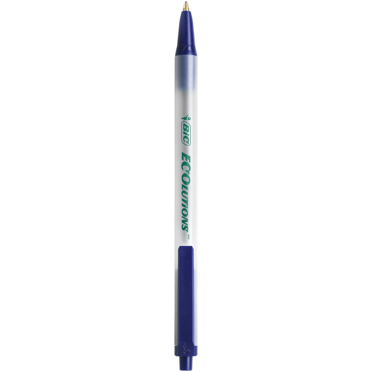 BIC+Clic+Stic+ECOlutions+Stylo+bille+retractable+pointe+moyenne+-+Bleu