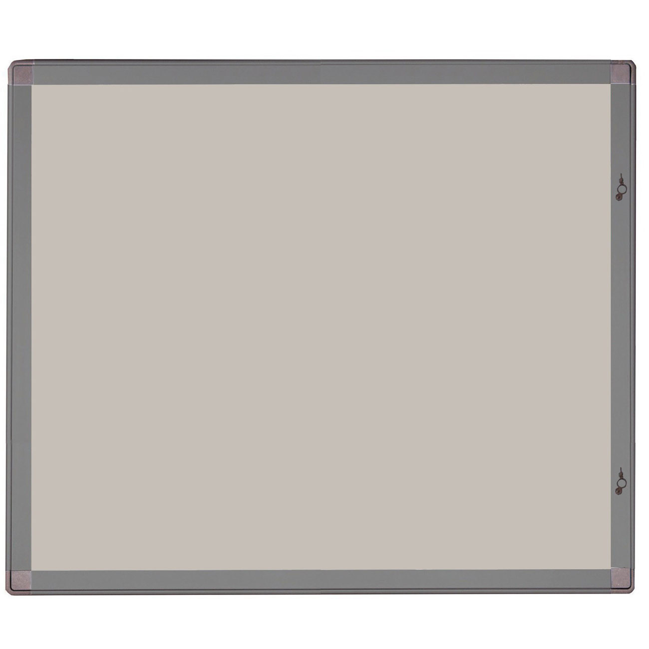 Planorga Vitrine d'extérieur NF haute sécurité porte battante 6 feuilles - Cadre gris