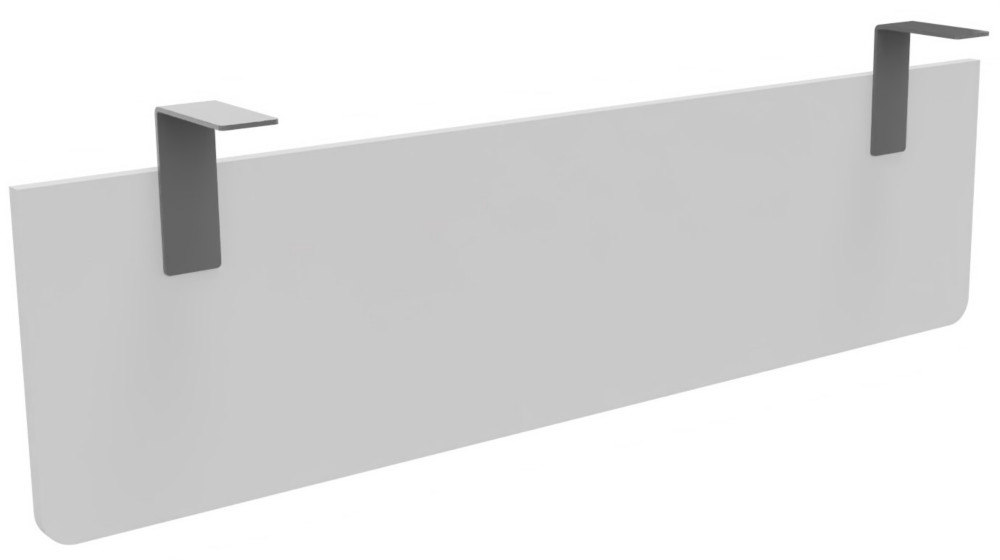Voile de fond E-Link / Biospace pour bureau L.140 cm - Blanc - Fixations Aluminium