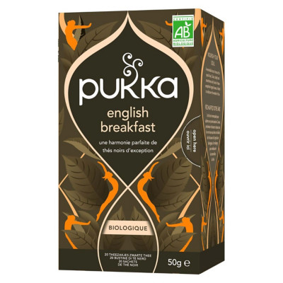 Pukka Thé Bio English Breakfast - Infusion Bio Énergisante, 20 Sachets, 40g