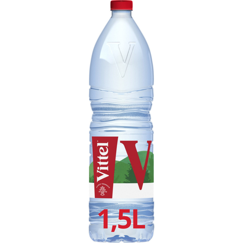Vittel Eau minrale naturelle - Eau plate - Lot 12 bouteilles 1,5 L