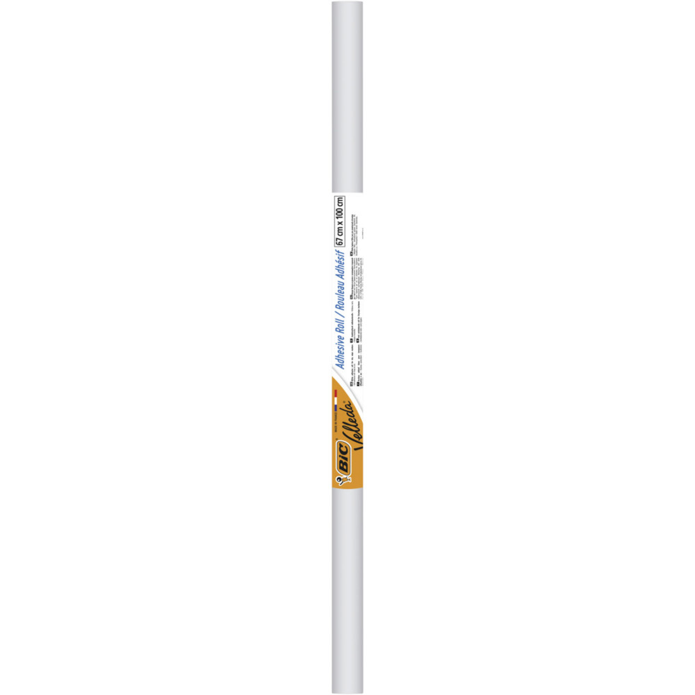 BIC Velleda Tableau Rouleau Adhsif Effaable  Sec H. 67,5 cm x L. 100 cm - Film Couleur Surface Blanc